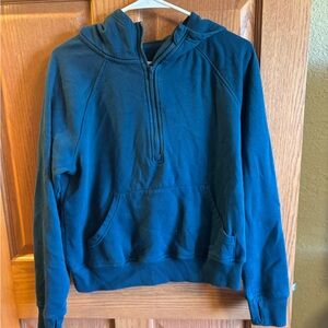 Women’s  Blue Half-Zip Hoodie Sweater S